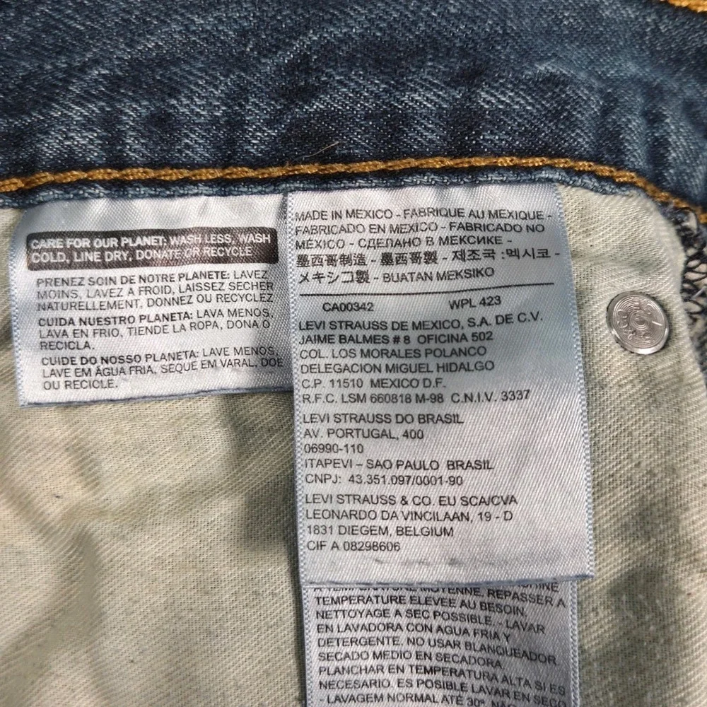 Levis 559 Relaxed Straight Jeans Mens 33x32 Blue Denim Measures 34×32